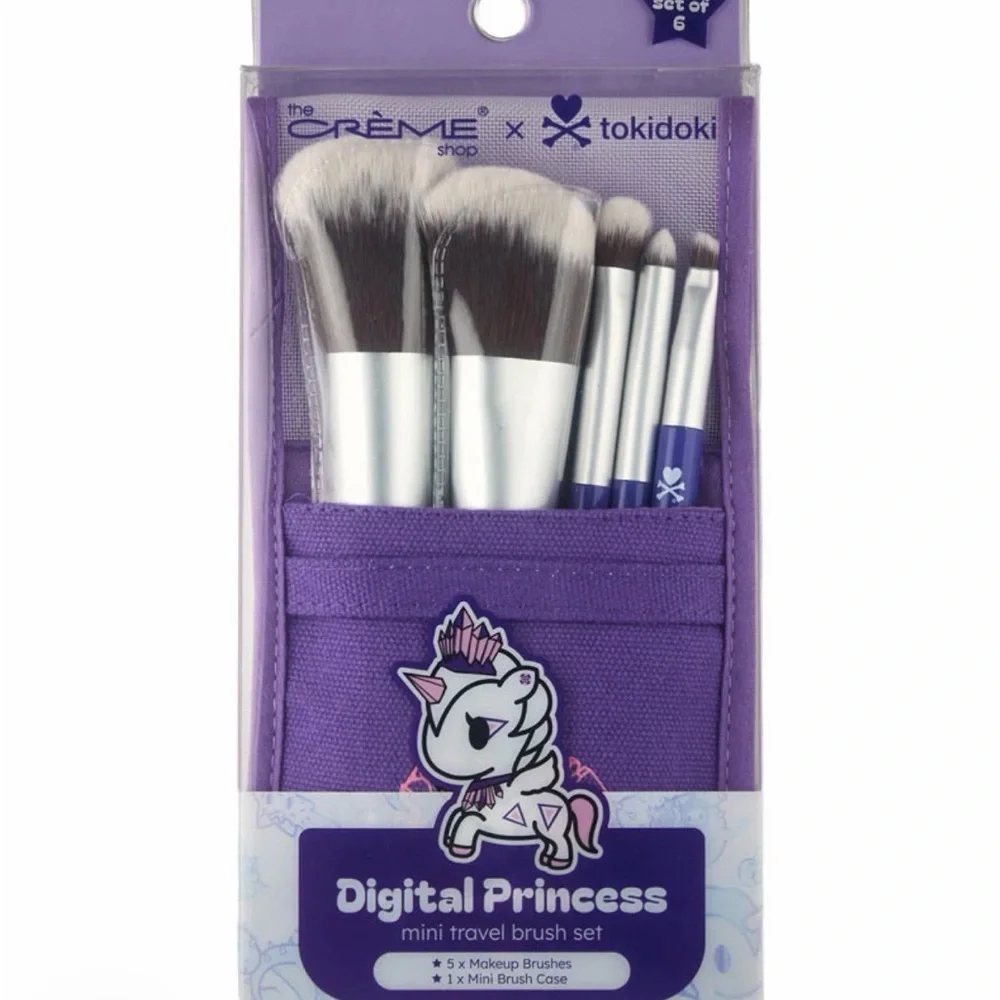 The Crème Shop Digital Princess Mini Travel Brush Set - Purple